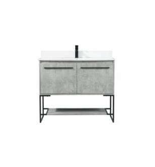 ARKA-E VF42540MCG-BS Bathroom Vanity in Concrete Grey/Black