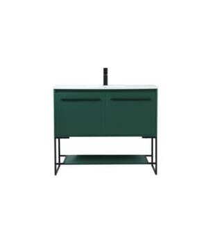 ARKA-E VF42540MGN Bathroom Vanity in Green/Black