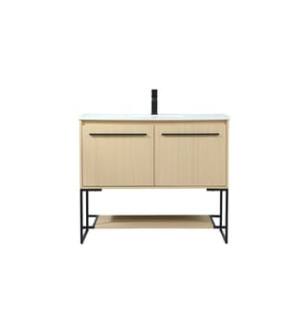 ARKA-E VF42540MMP Bathroom Vanity in Maple/Black
