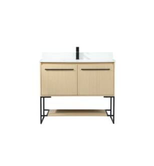 ARKA-E VF42540MMP-BS Bathroom Vanity in Maple/Black