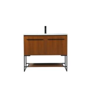 ARKA-E VF42540MTK Bathroom Vanity in Teak/Black