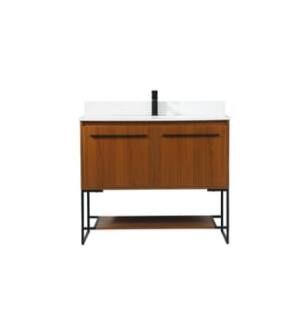 ARKA-E VF42540MTK-BS Bathroom Vanity in Teak/Black