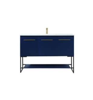 ARKA-E VF42548MBL Bathroom Vanity in Blue/Gold