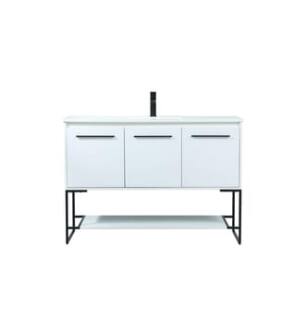 ARKA-E VF42548MWH Bathroom Vanity in White/Black