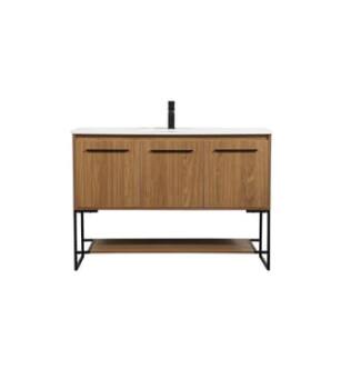 ARKA-E VF42548WB Bathroom Vanity in Walnut Brown/Black