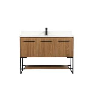 ARKA-E VF42548WB-BS Bathroom Vanity in Walnut Brown/Black