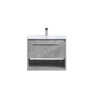 ARKA-E VF43024CG Bathroom Vanity in Concrete Grey/Brushed Nickel