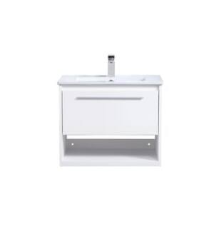 ARKA-E VF43024WH Bathroom Vanity in White/Brushed Nickel
