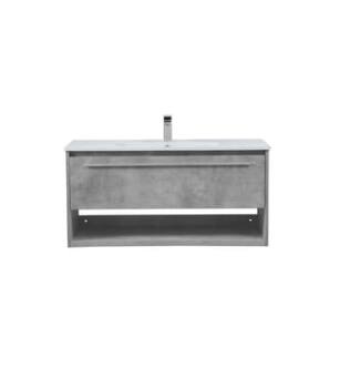 ARKA-E VF43040CG Bathroom Vanity in Concrete Grey/Brushed Nickel