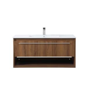 ARKA-E VF43040WB Bathroom Vanity in Walnut Brown/Brushed Nickel
