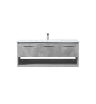 ARKA-E VF43048CG Bathroom Vanity in Concrete Grey/Brushed Nickel
