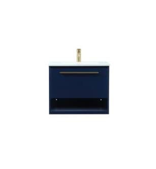 ARKA-E VF43524MBL Bathroom Vanity in Blue/Gold