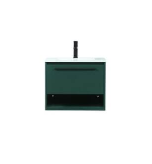 ARKA-E VF43524MGN Bathroom Vanity in Green/Black