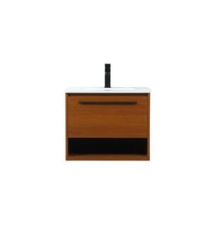 ARKA-E VF43524MTK Bathroom Vanity in Teak/Black