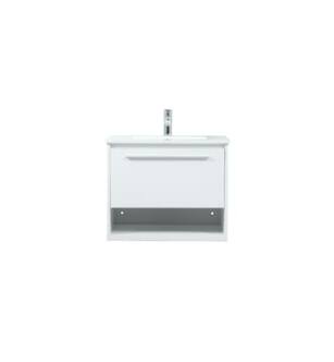 ARKA-E VF43524MWH Bathroom Vanity in White/Silver
