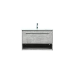 ARKA-E VF43530MCG Bathroom Vanity in Concrete Grey/Silver