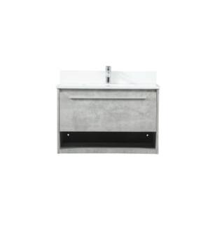 ARKA-E VF43530MCG-BS Bathroom Vanity in Concrete Grey/Silver