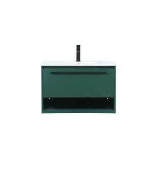ARKA-E VF43530MGN Bathroom Vanity in Green/Black