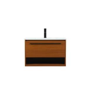 ARKA-E VF43530MTK Bathroom Vanity in Teak/Black