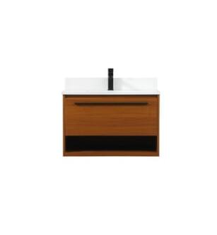 ARKA-E VF43530MTK-BS Bathroom Vanity in Teak/Black