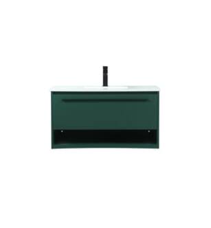 ARKA-E VF43536MGN Bathroom Vanity in Green/Black