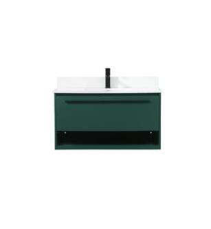 ARKA-E VF43536MGN-BS Bathroom Vanity in Green/Black