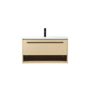 ARKA-E VF43536MMP Bathroom Vanity in Maple/Black