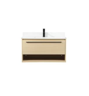 ARKA-E VF43536MMP-BS Bathroom Vanity in Maple/Black