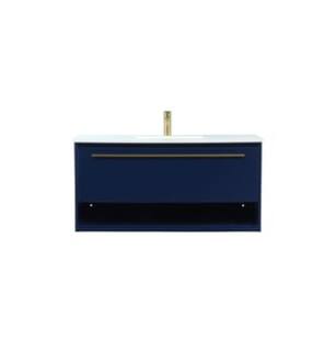 ARKA-E VF43540MBL Bathroom Vanity in Blue/Gold