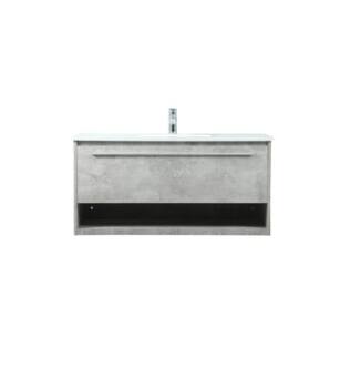 ARKA-E VF43540MCG Bathroom Vanity in Concrete Grey/Silver