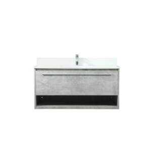 ARKA-E VF43540MCG-BS Bathroom Vanity in Concrete Grey/Silver