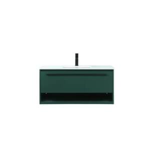 ARKA-E VF43540MGN Bathroom Vanity in Green/Black
