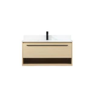 ARKA-E VF43540MMP-BS Bathroom Vanity in Maple/Black