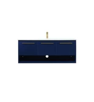 ARKA-E VF43548MBL Bathroom Vanity in Blue/Gold