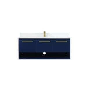 ARKA-E VF43548MBL-BS Bathroom Vanity in Blue/Gold