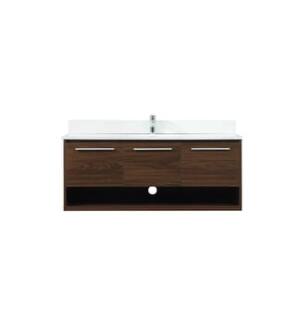 ARKA-E VF43548MWT-BS Bathroom Vanity in Walnut/Silver
