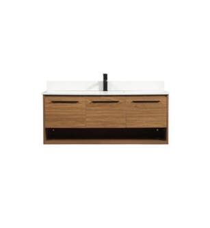 ARKA-E VF43548WB-BS Bathroom Vanity in Walnut Brown/Black