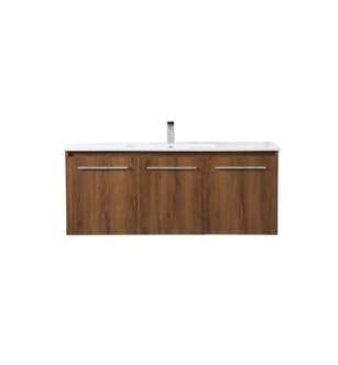 ARKA-E VF44048WB Bathroom Vanity in Walnut Brown/Brushed Nickel