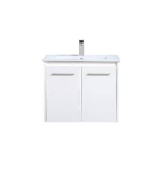 ARKA-E VF44024WH Bathroom Vanity in White/Brushed Nickel