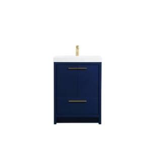 ARKA-E VF46024MBL Bathroom Vanity in Blue/Gold