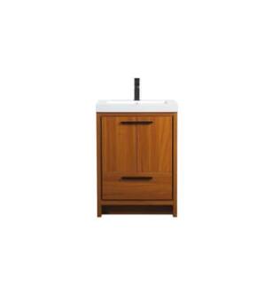 ARKA-E VF46024MTK Bathroom Vanity in Teak/Black