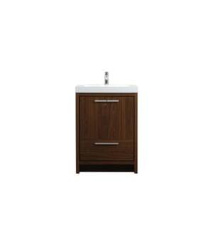 ARKA-E VF46024MWT Bathroom Vanity in Walnut/Silver