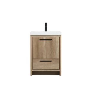 ARKA-E VF46024NT Bathroom Vanity in Natural Oak/Black