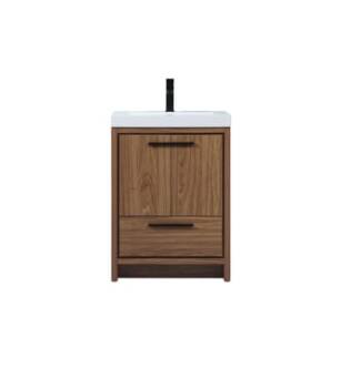 ARKA-E VF46024WB Bathroom Vanity in Walnut Brown/Black