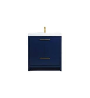 ARKA-E VF46030MBL Bathroom Vanity in Blue/Gold
