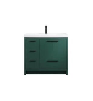 ARKA-E VF46036MGN Bathroom Vanity in Green/Black