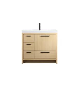 ARKA-E VF46036MMP Bathroom Vanity in Maple/Black
