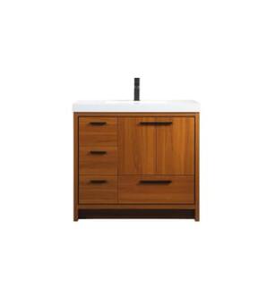 ARKA-E VF46036MTK Bathroom Vanity in Teak/Black