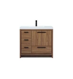 ARKA-E VF46036WB Bathroom Vanity in Walnut Brown/Black