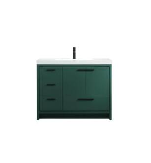 ARKA-E VF46042MGN Bathroom Vanity in Green/Black